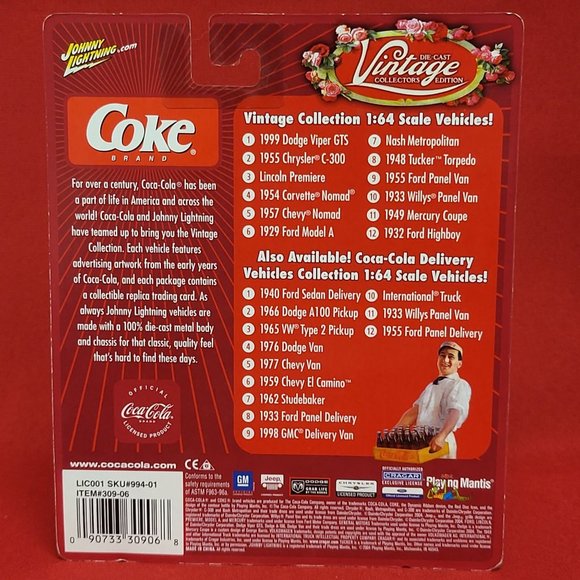 Coca Cola Johnny Lightning Vintage Collection Die Cast 1929 Ford Model A - Picture 2 of 8